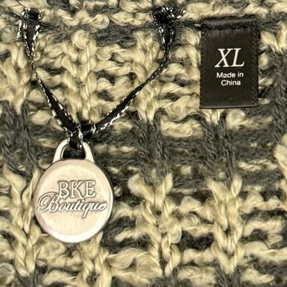 BKE Boutique Cardigan Sweater XL Womens Long Open Front Knit Mohair Wool Blend - Picture 2 of 10